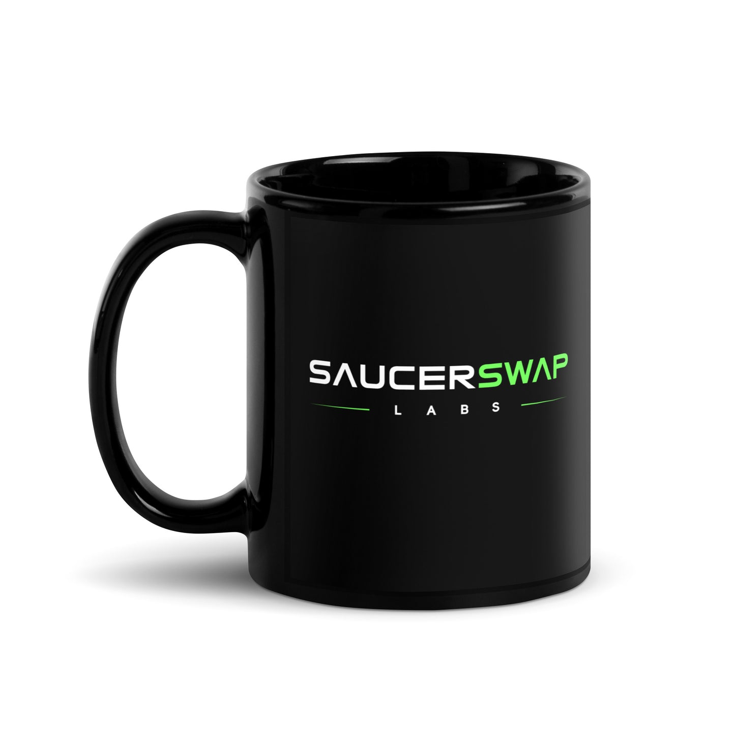 SaucerSwap Black Glossy Mug 11oz