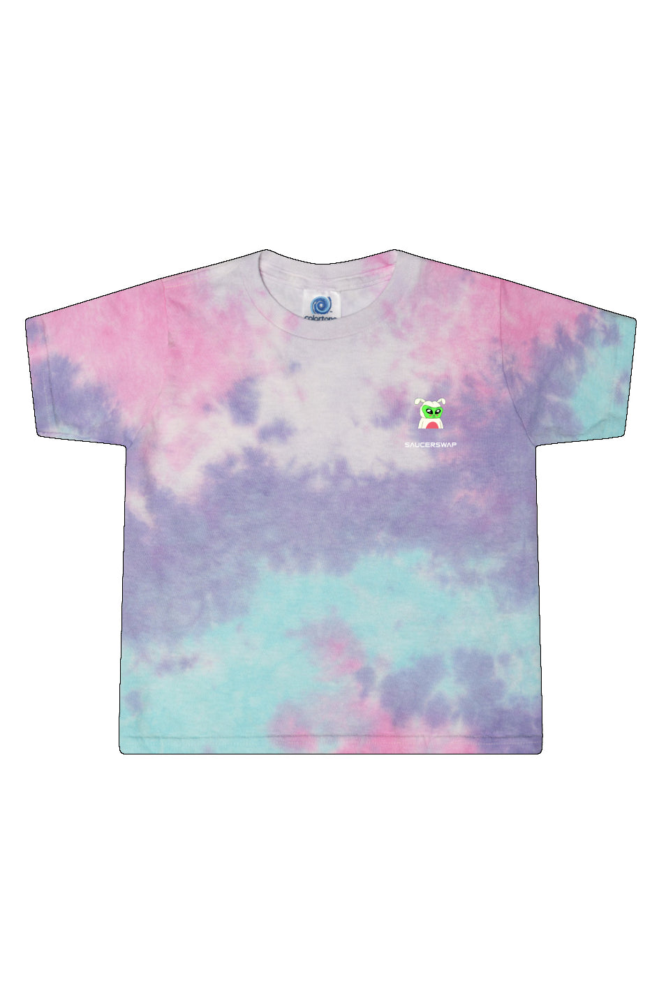 Larry Bunny Tie-Dye Cotton Candy Ladies' Cropped T-Shirt