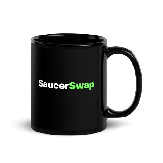 SaucerSwap Black Glossy Mug 11oz