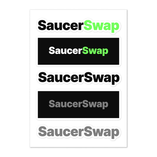SaucerSwap Logos Kiss Cut Sticker Sheet