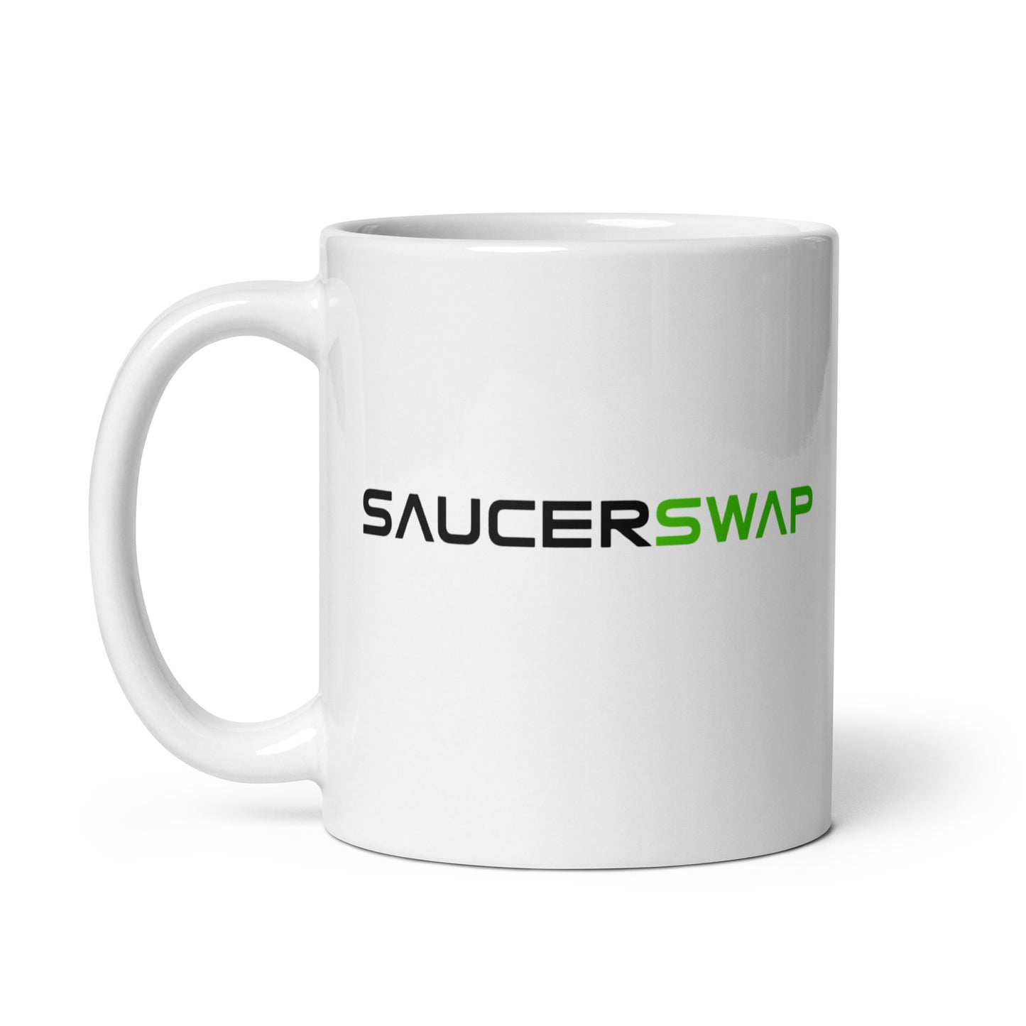 SaucerSwap White Glossy Mug 11oz