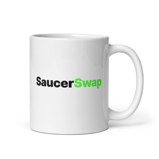 SaucerSwap White Glossy Mug 11oz